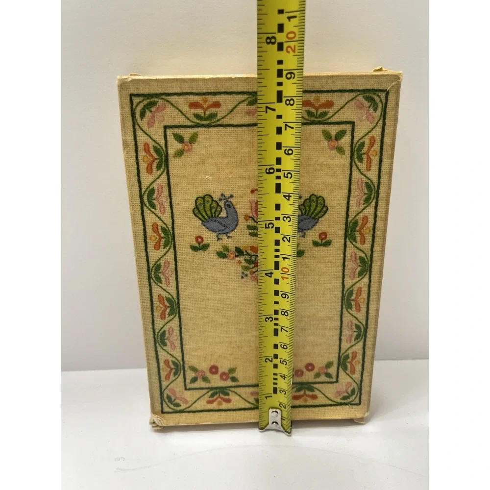 Vintage Avon Sampler Faux Needlework Plastic Frame 7x5